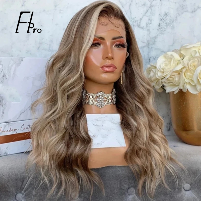  Transparent Lace Front Wig 13x4 Ombre Brown Blonde Direct from China Hair Factory